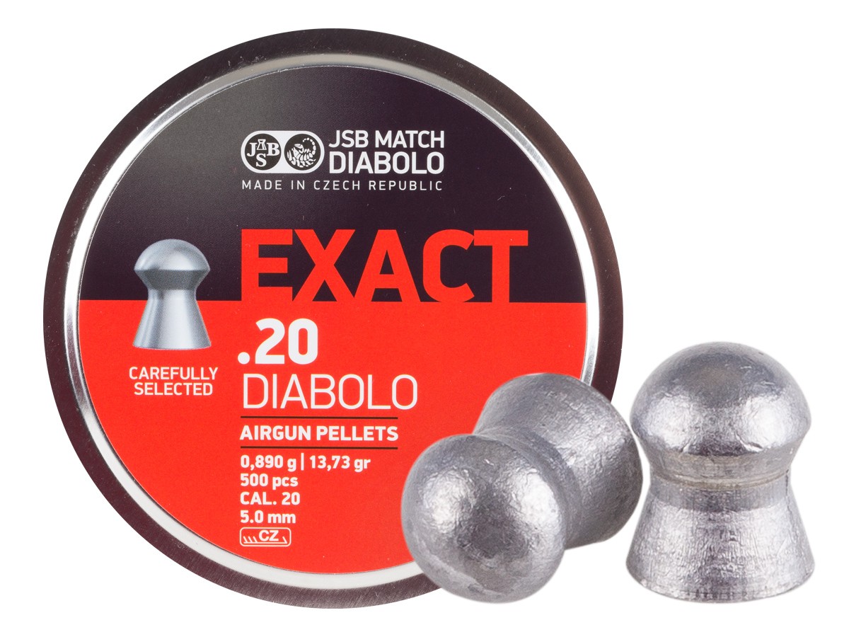 JSB Diabolo Exact .20 Cal, 13.73 Grains, Domed, 500ct 0.20