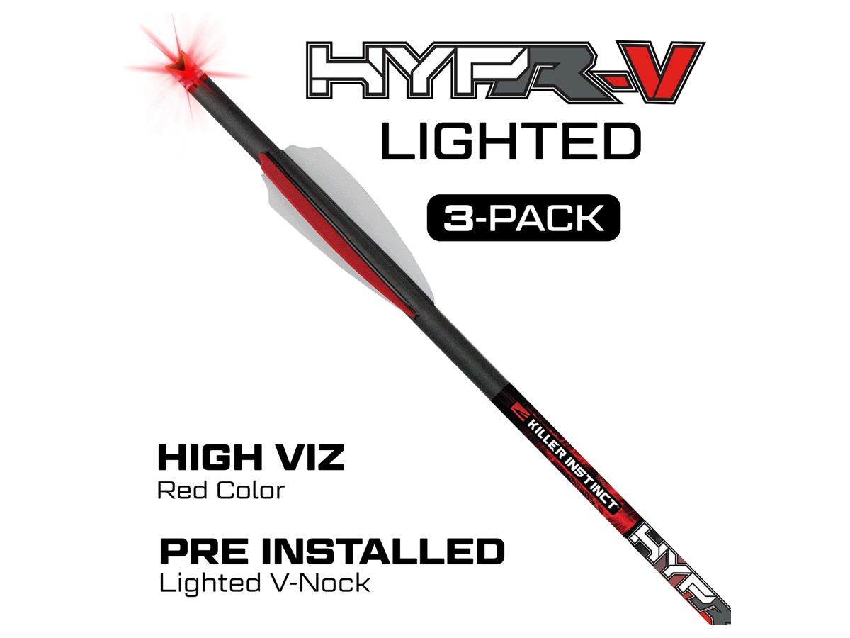 Killer Instinct Lighted Hypr-V 20 Crossbow Bolts, 3 Pack