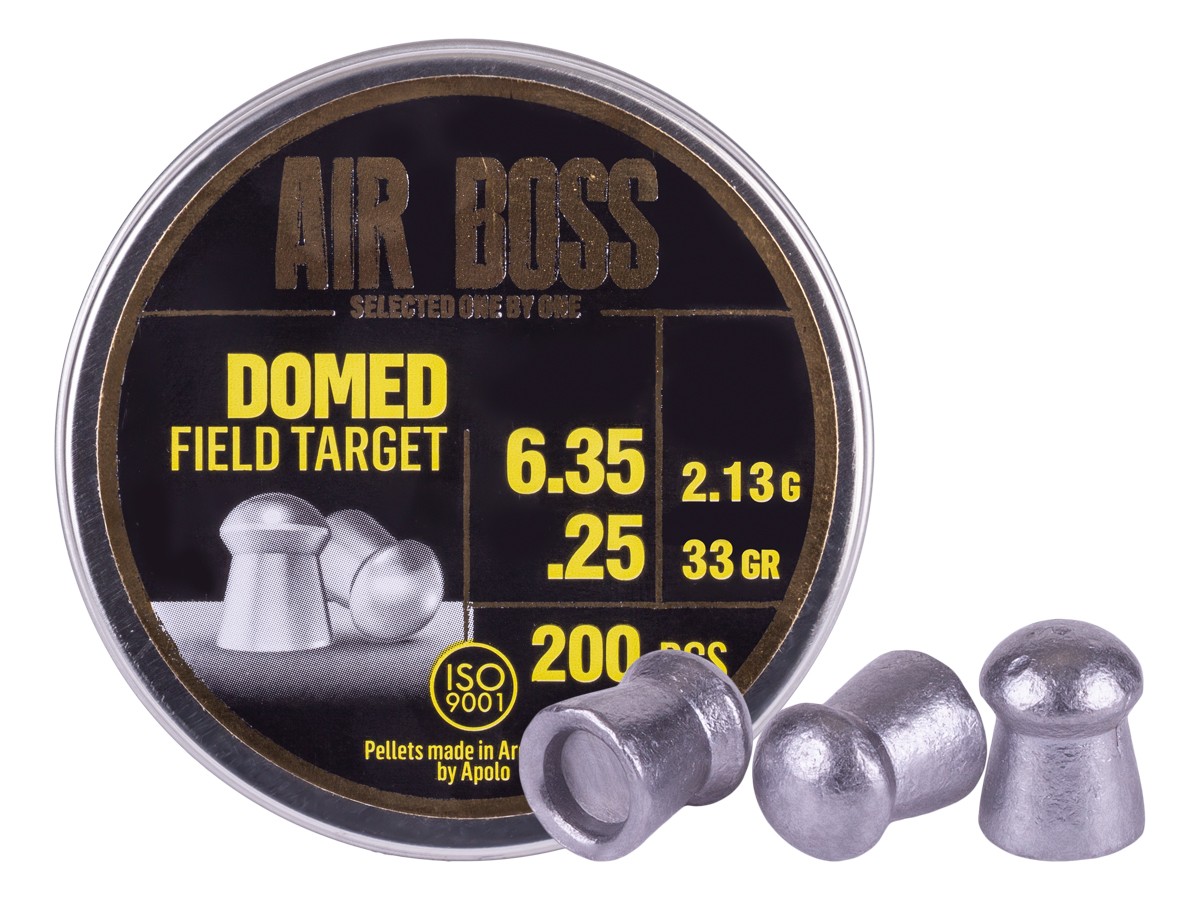 Apolo Air Boss Domed Field Target .25 Cal, 33gr, 200ct 0.25