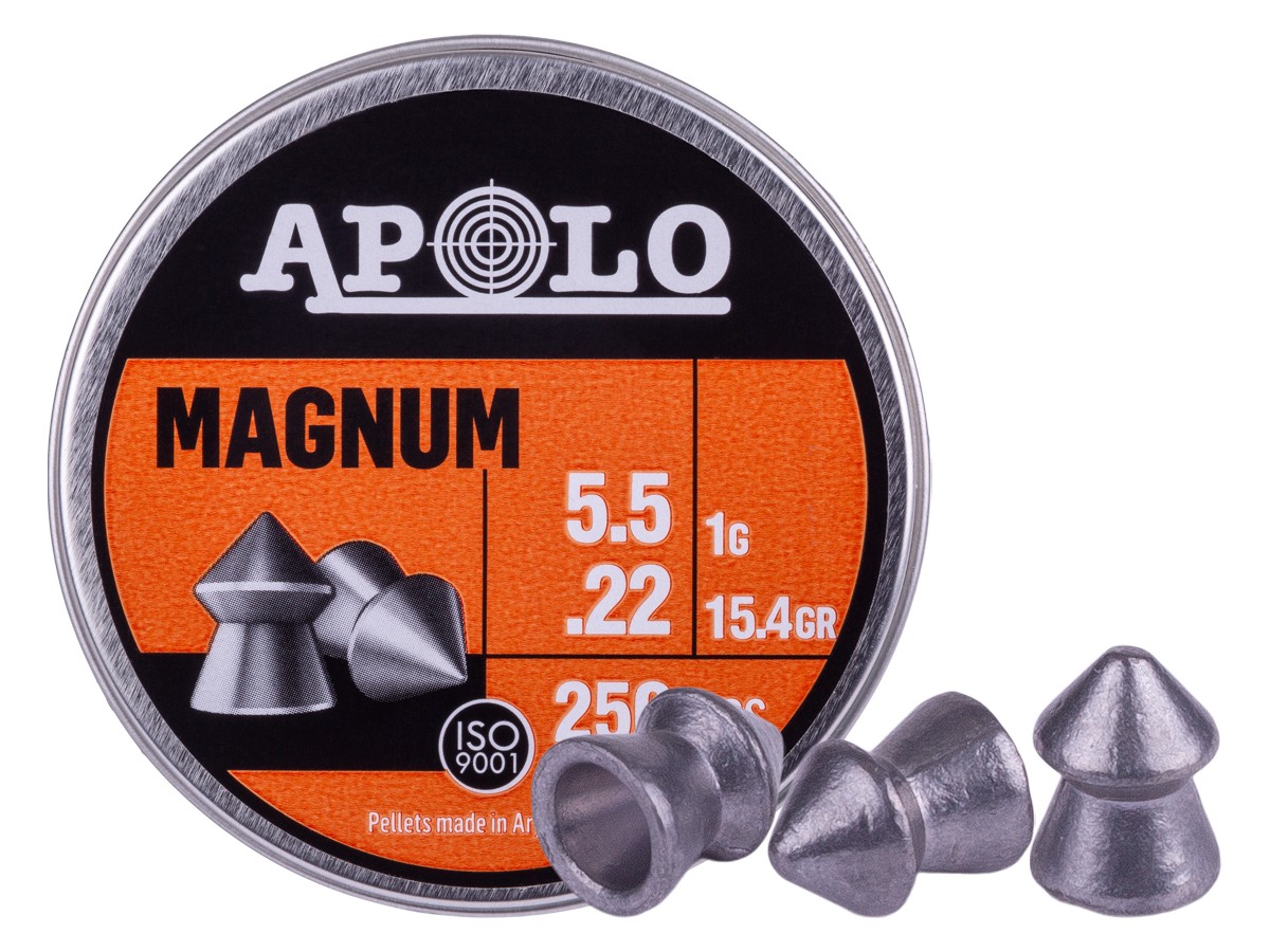 Apolo Magnum .22 Cal, 15.4gr, 250ct 0.22