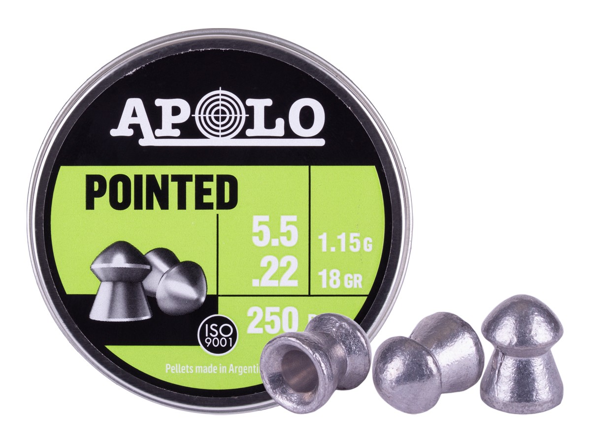 Apolo Pointed .22 Cal, 18gr, 250ct 0.22