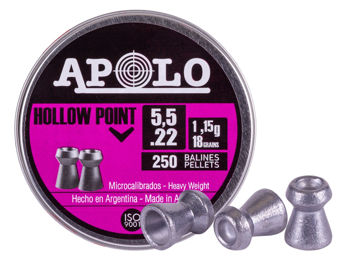 Apolo Hollow Point .22 Cal, 18gr, 250ct 0.22