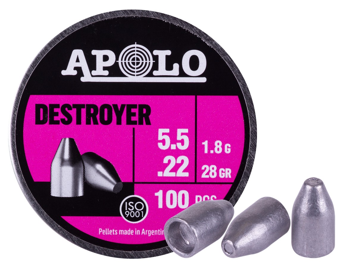 Apolo Destroyer Slug .22 Cal, 28gr, 100ct 0.22