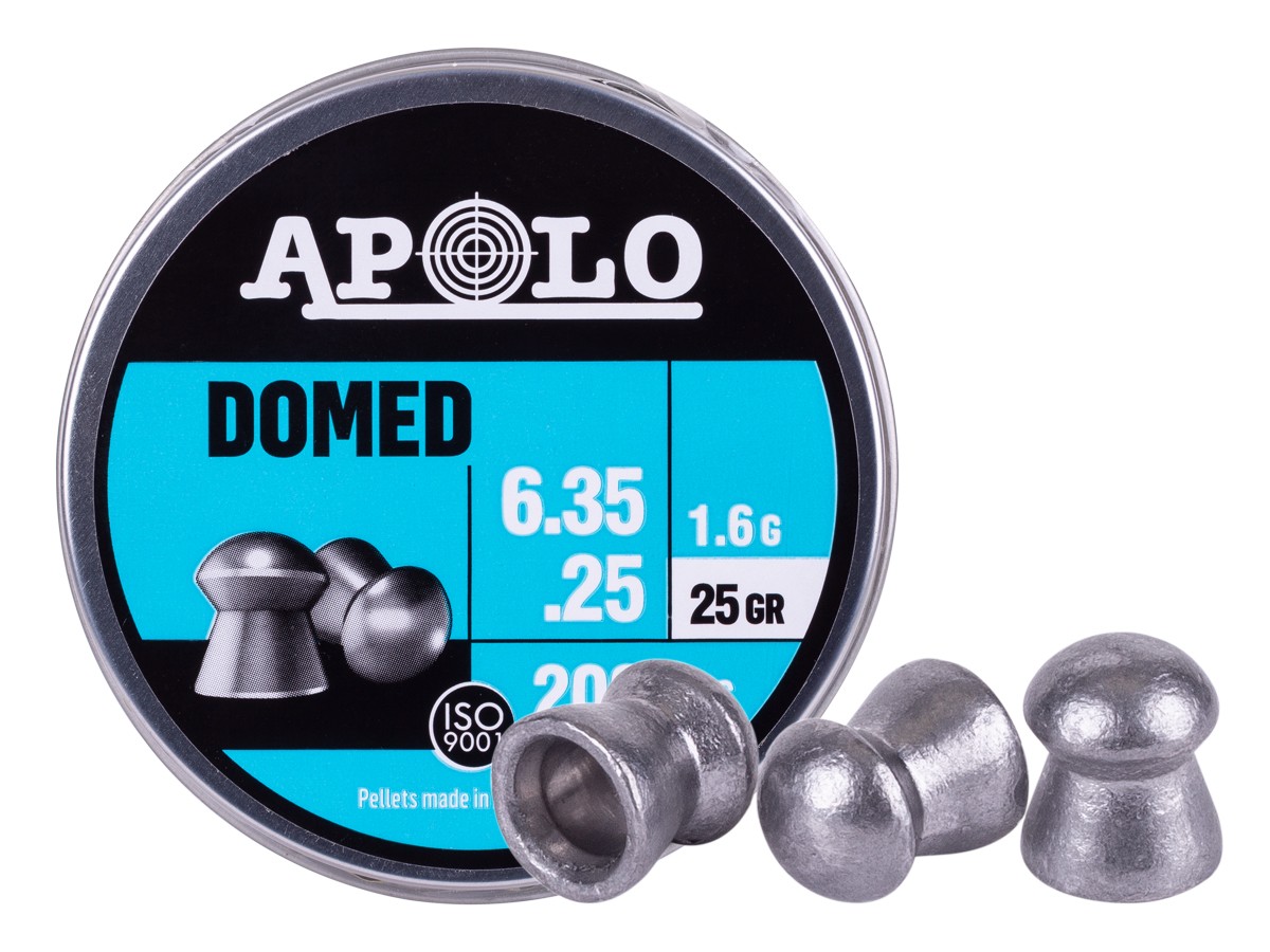 Apolo Domed .25 Cal, 25gr, 200ct 0.25