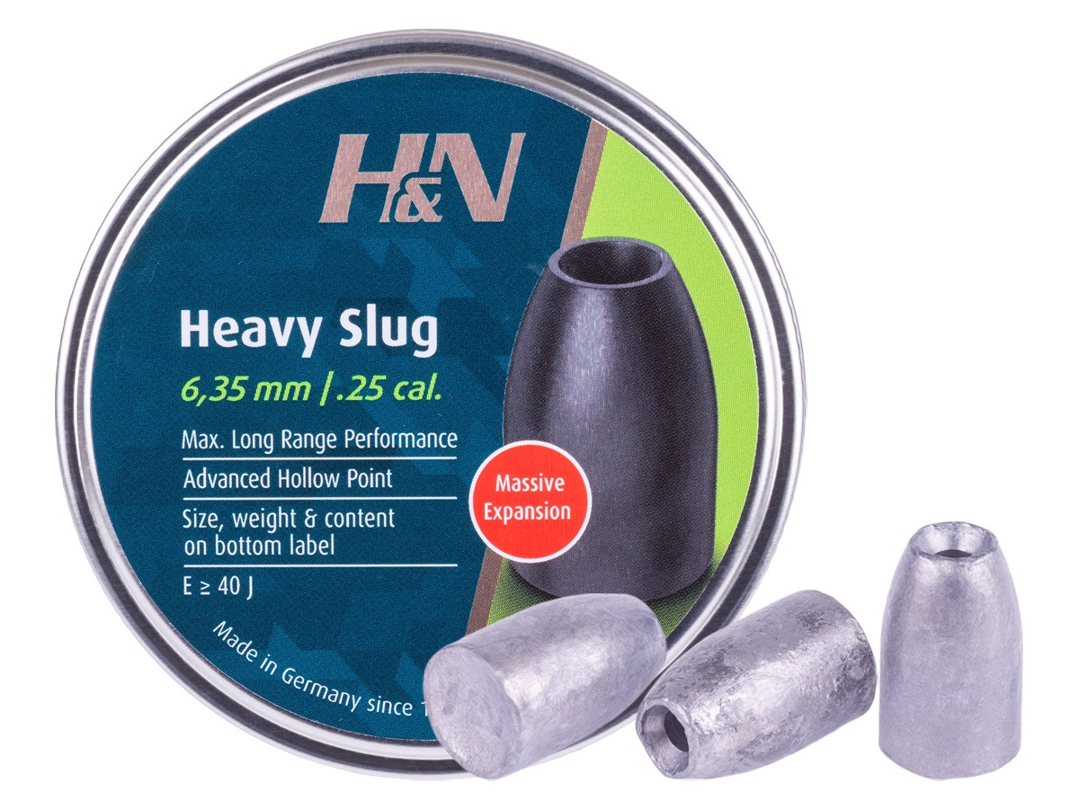 H&N Slug HP Heavy, .253 Cal., 48 Grains, Hollowpoint, 100ct 0.25
