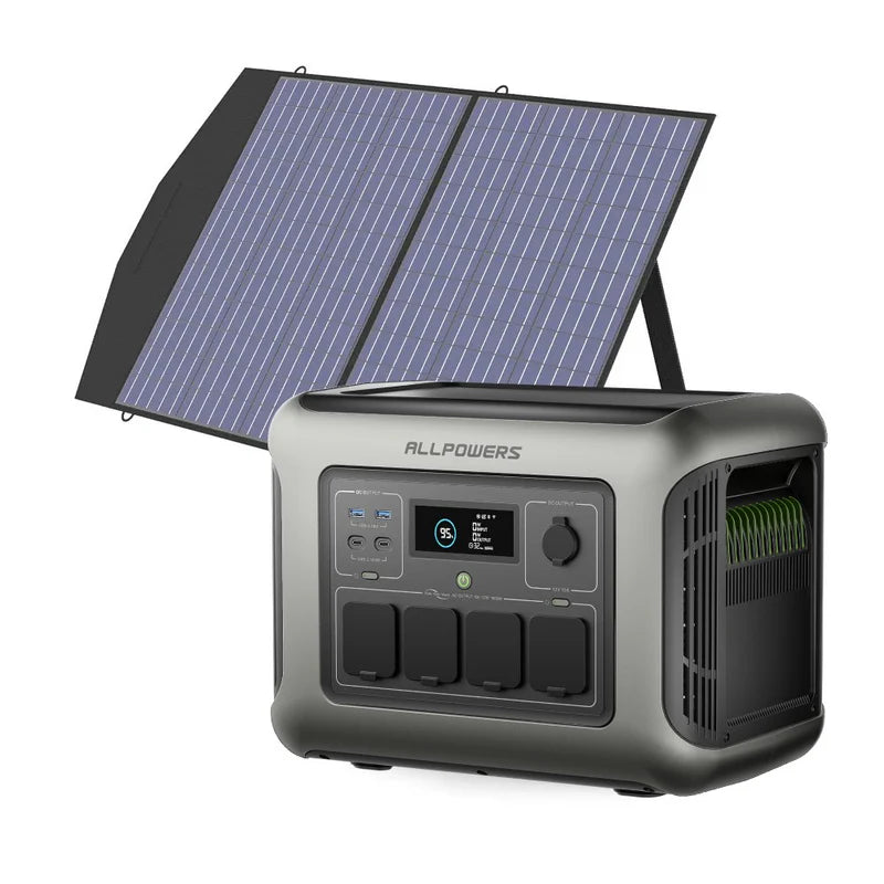 ALLPOWERS R1500 LITE | 1000Wh Portable Power Station R1500 LITE +SP027 100W Solar Panel