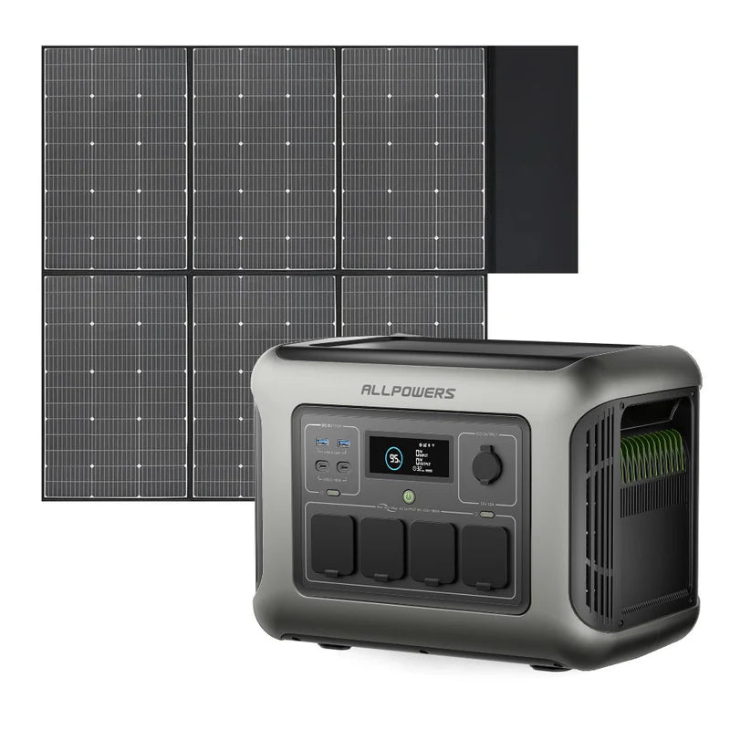 ALLPOWERS R1500 LITE | 1000Wh Portable Power Station R1500 LITE+SP039 600W Solar Panel