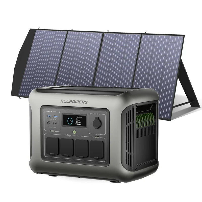 ALLPOWERS R1500 LITE | 1000Wh Portable Power Station R1500 LITE+SP033 200W Solar Panel