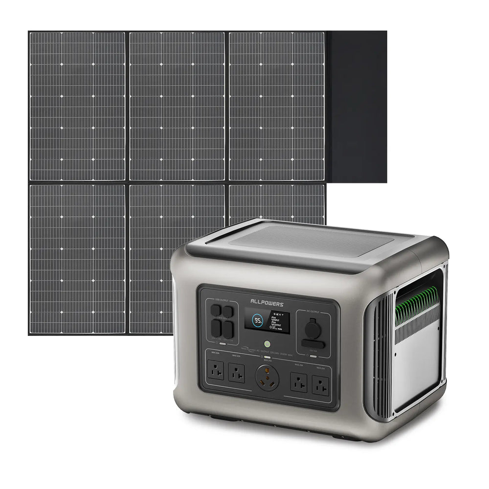 ALLPOWERS Solar Generator Kit 2500W Power Station 600W Solar Panel