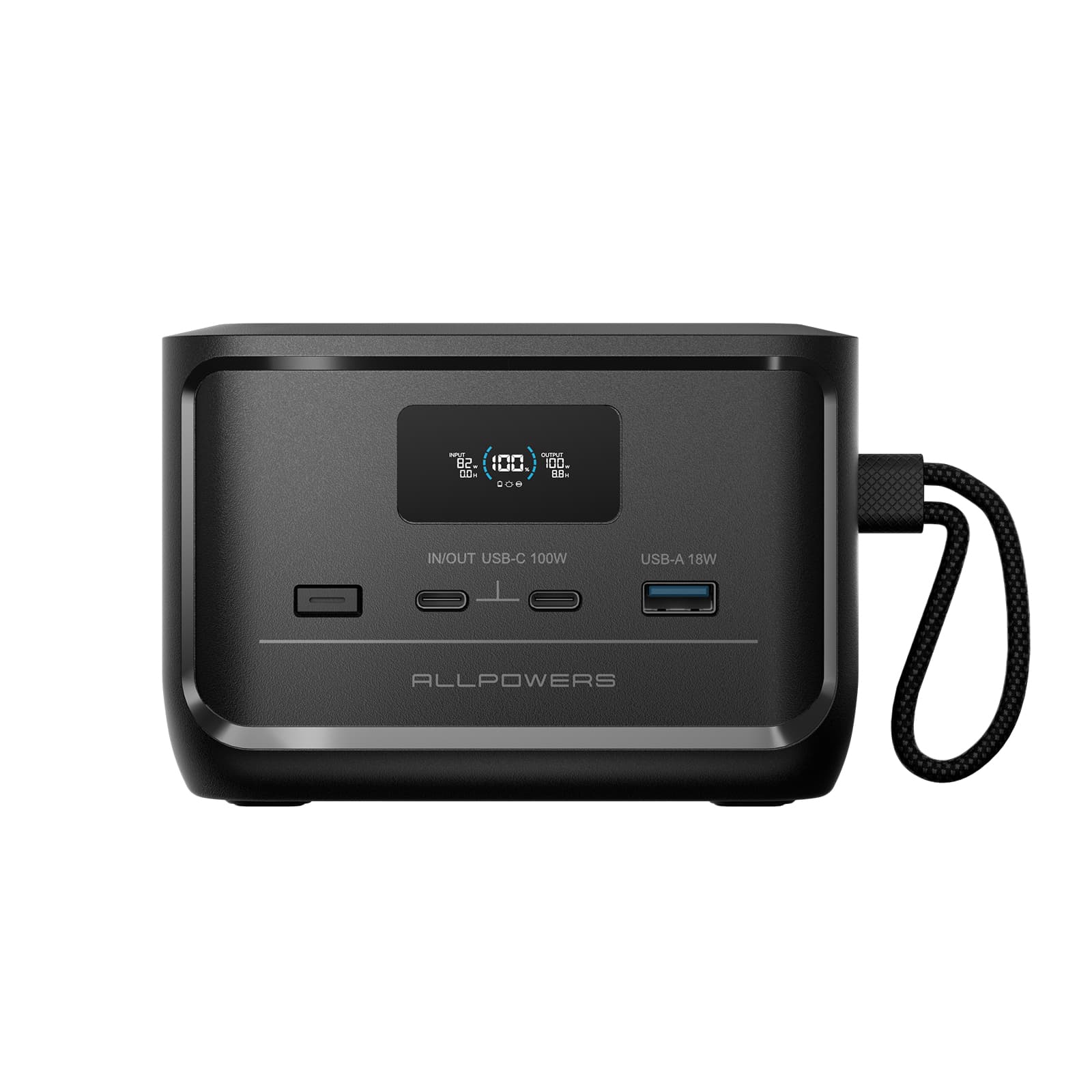 ALLPOWERS SOLAX P100 Lithium-Ion Iron Phosphate Battery | 2,000+ Cycles, Maximum 128W, Equipped with 2 USB-C Ports and 1 USB-A Port