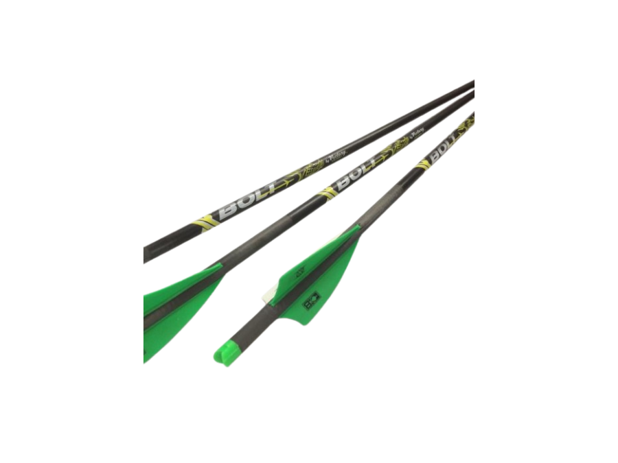 Victory XBolt Lighted Half Moon Nock Fletched Crossbow Bolt with Vanes