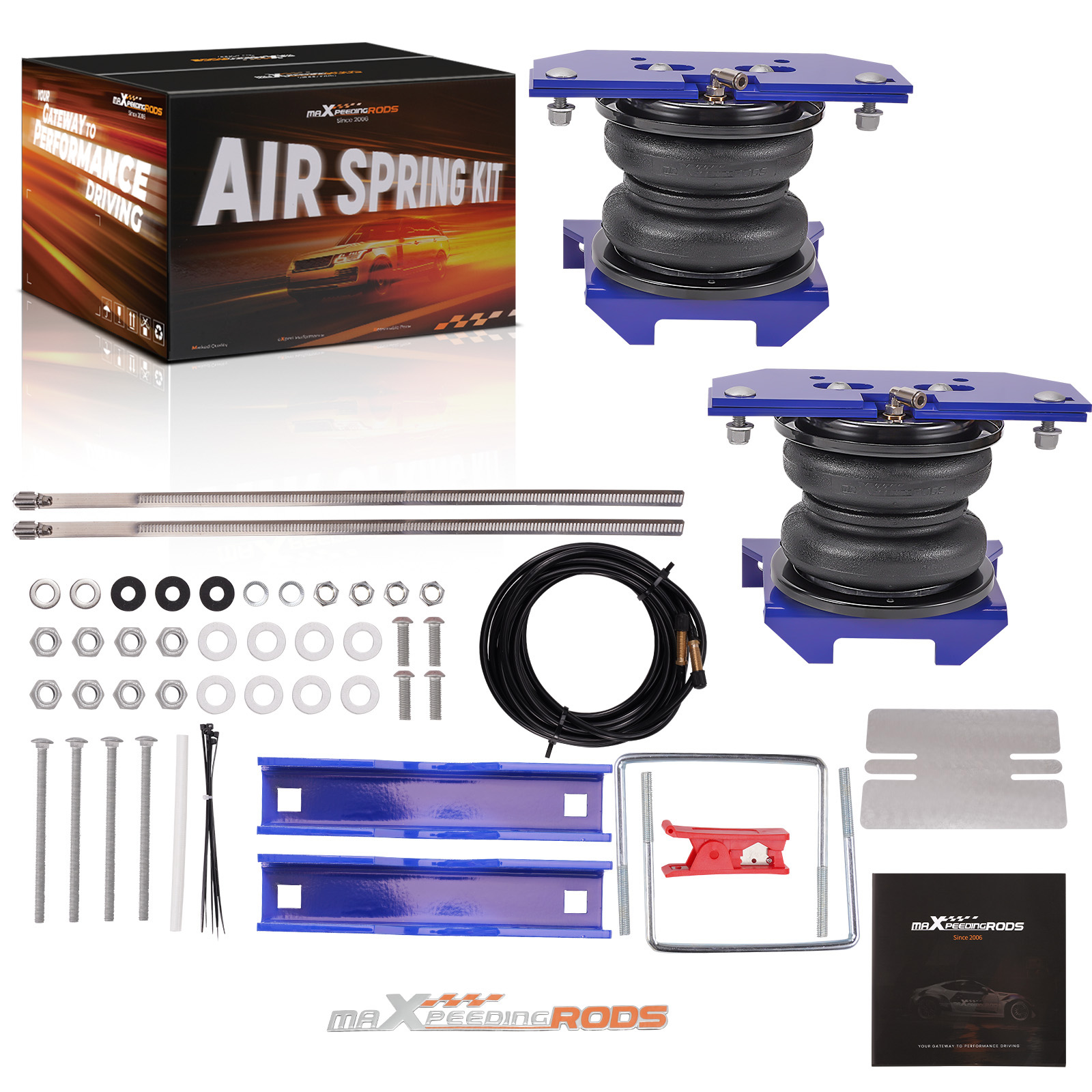 MaXpeedingrods Rear Air Suspension Spring Bag Kit compatible for Ram 3500 RWD 2011-2018