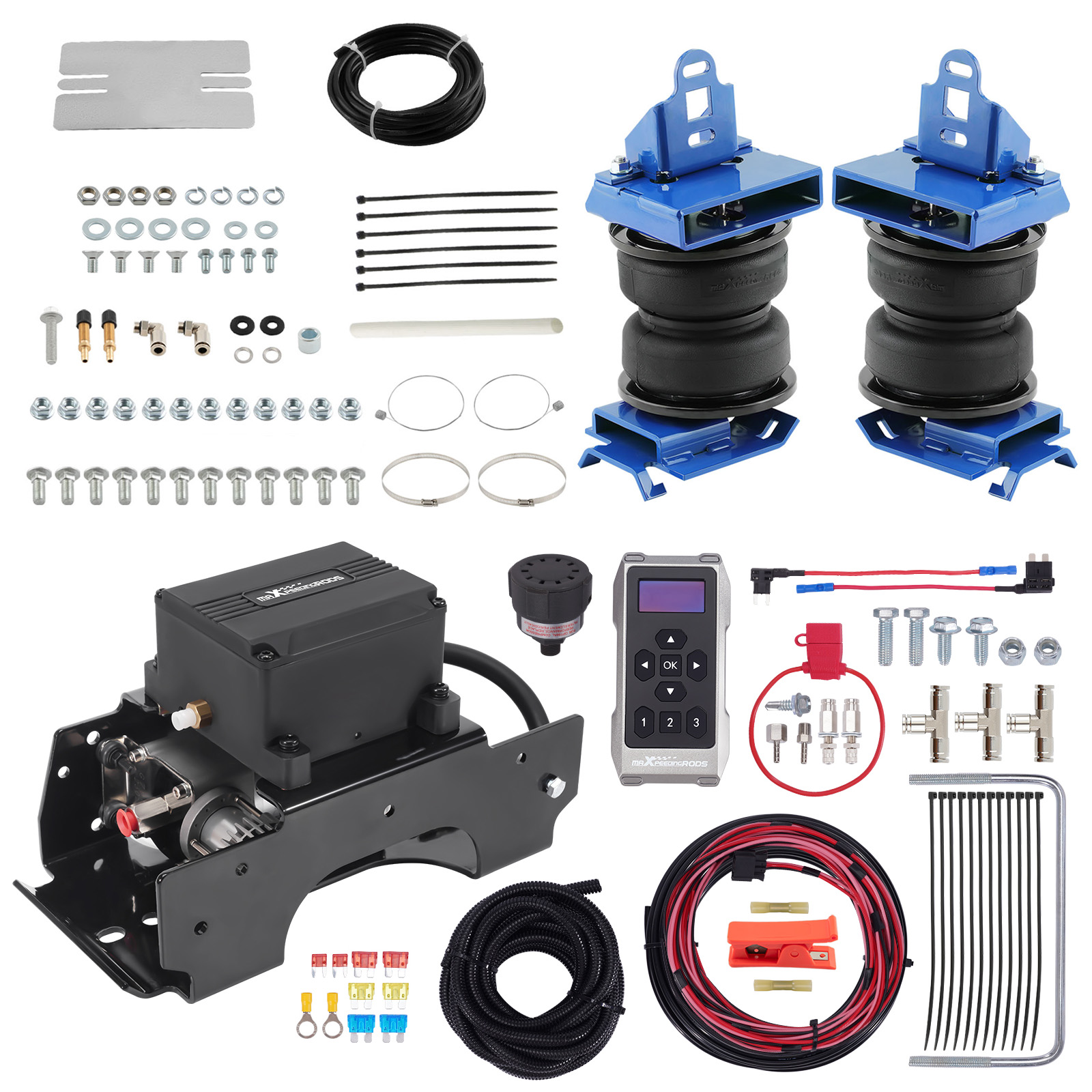 Air Spring Kit w/ Wireless Air Controller Kit compatible for Dodge Ram 4X4 2019-2025