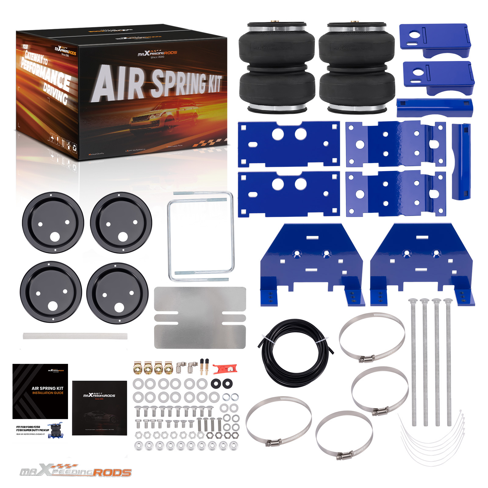 Air Spring Suspension Leveling Kit Rear compatible for Ford F-250 Super Duty 7.3L 2020-2022