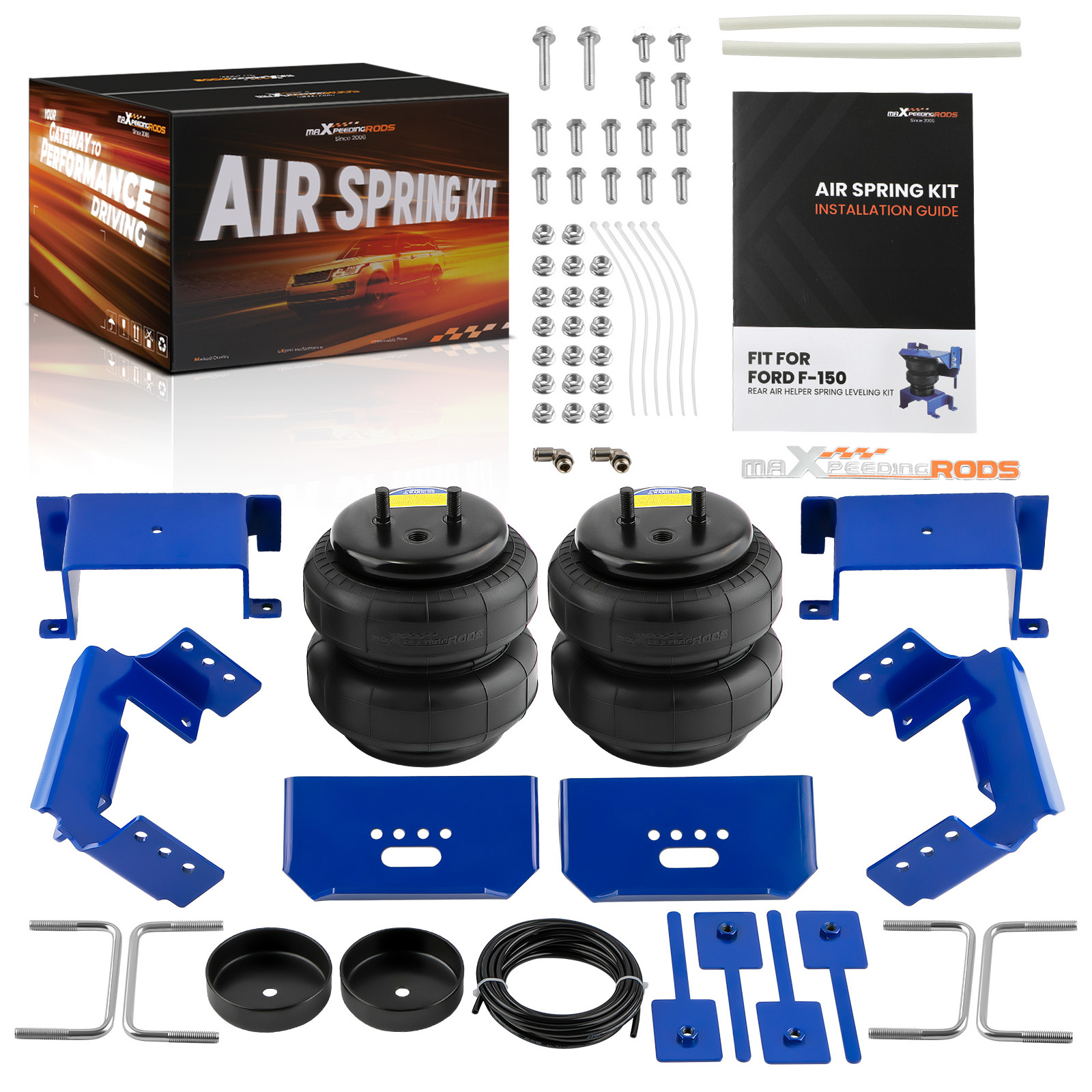 Rear Air Suspension Spring Helper Kit Compatible For Ford F-150 2WD4WD 2015-2024