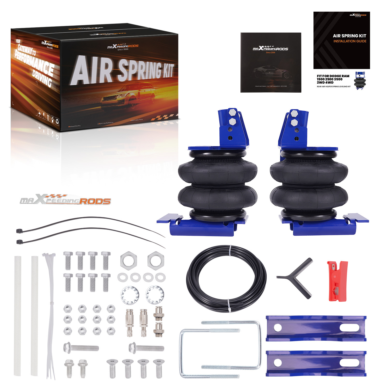 Air Suspension Spring Kit Rear compatible for Dodge Ram 1500 Mega Cab 2WD 4WD 2006-2008