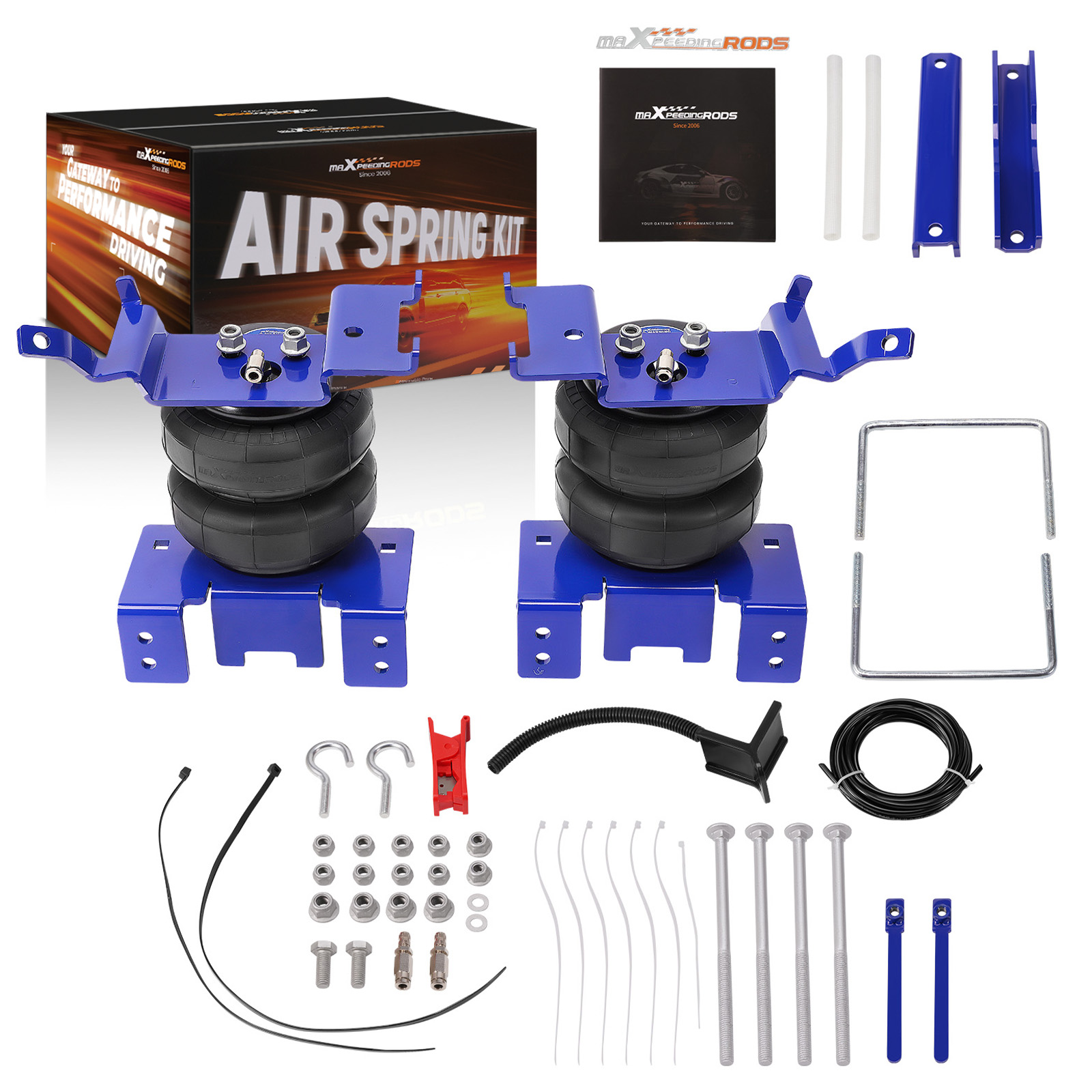Rear Air Suspension Helper Spring Kit compatible for Nissan Titan LE Crew Cab Pickup 04-15