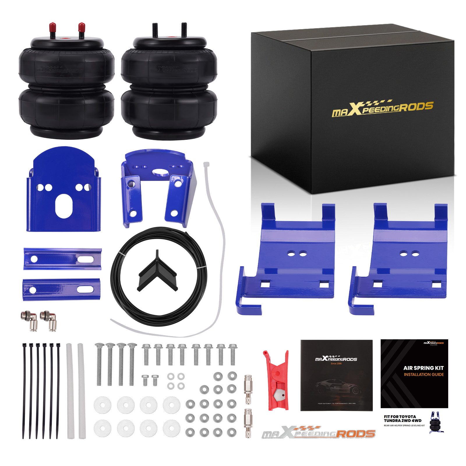 Air Spring Suspension Bags Leveling Kit Rear compatible for Toyota Tundra AWD RWD 2000-2006