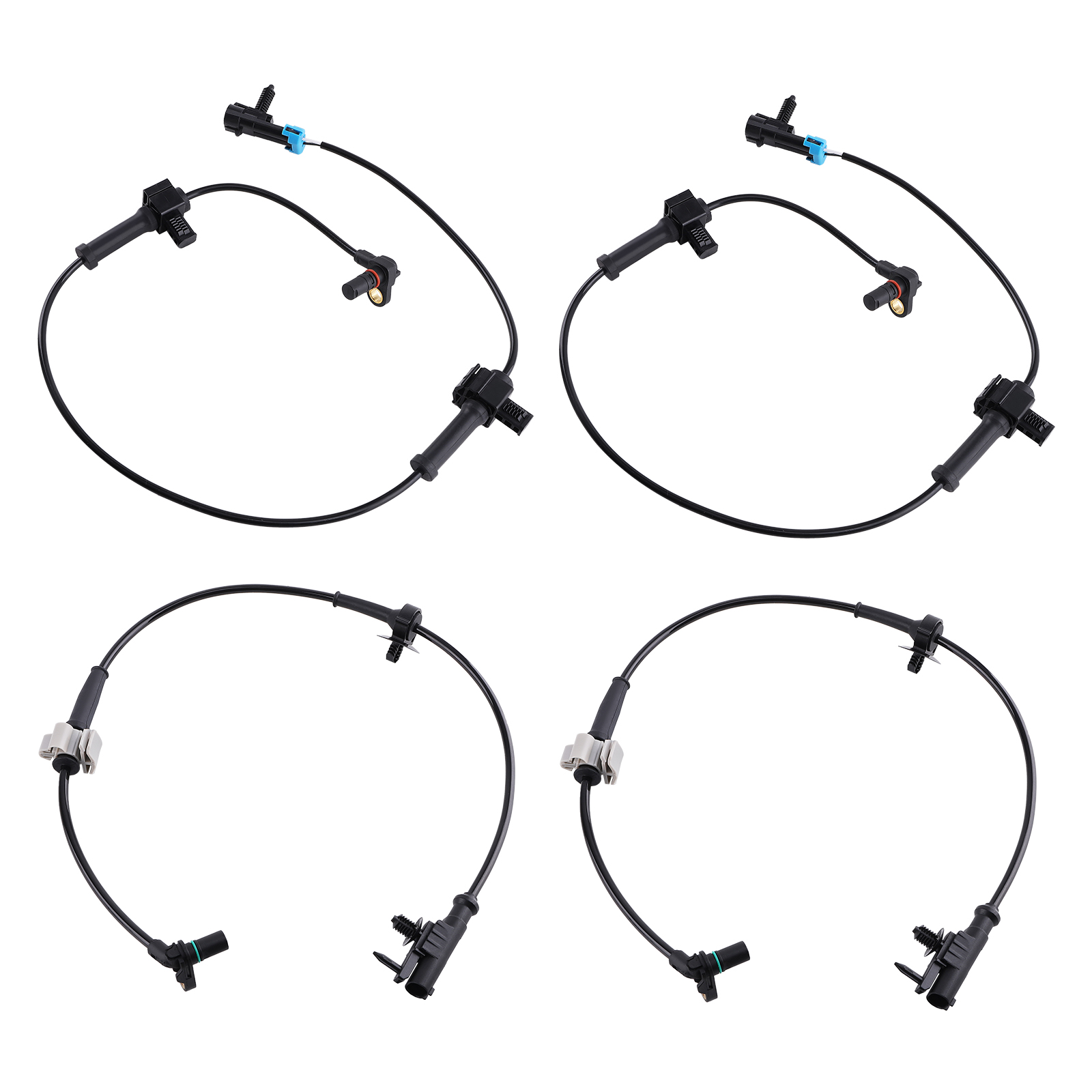 4Pcs ABS Wheel Speed Sensor Front Rear compatible for Chevy Silverado 1500 compatible for GMC Sierra 1500