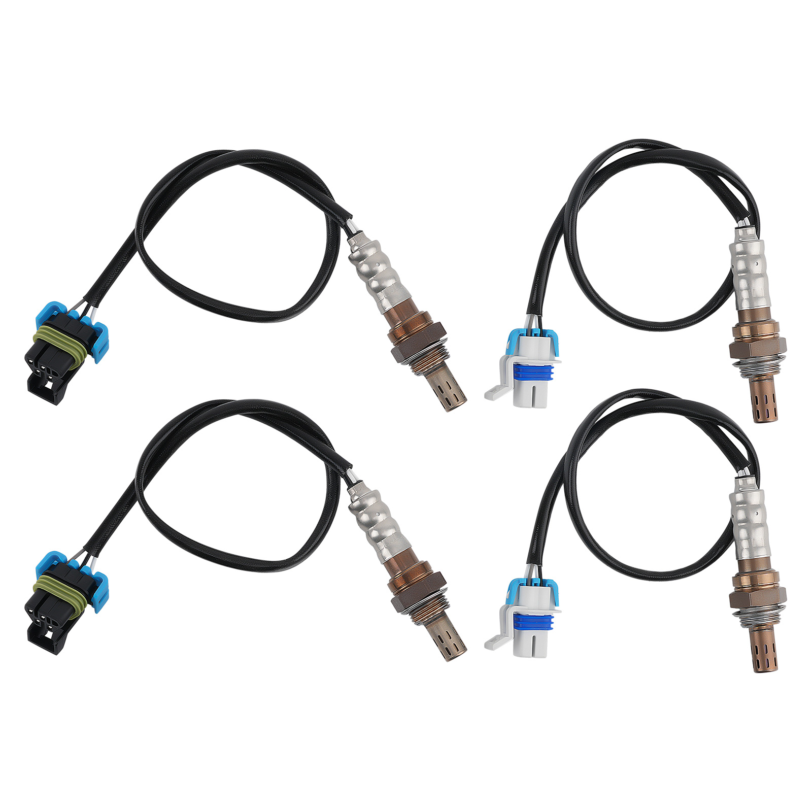 4PCS Up+Down Oxygen Sensor compatible for Cadillac Escalade ESV V8, 6.0L 2003-2006 234-4669