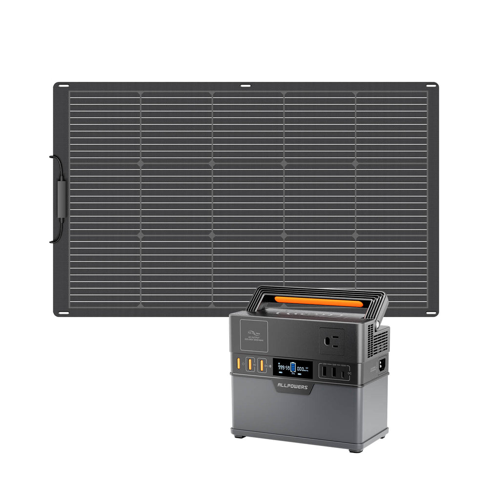 ALLPOWERS S300 Plus Portable Power Station 300W 288Wh S300 Plus+ SF100 Solar Panel 100W