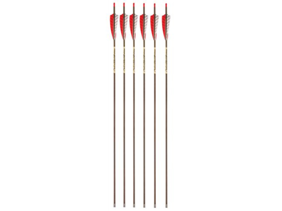 Victory CarbonTrad Sport Fletched Arrows with Inserts and Nocks, 6 count