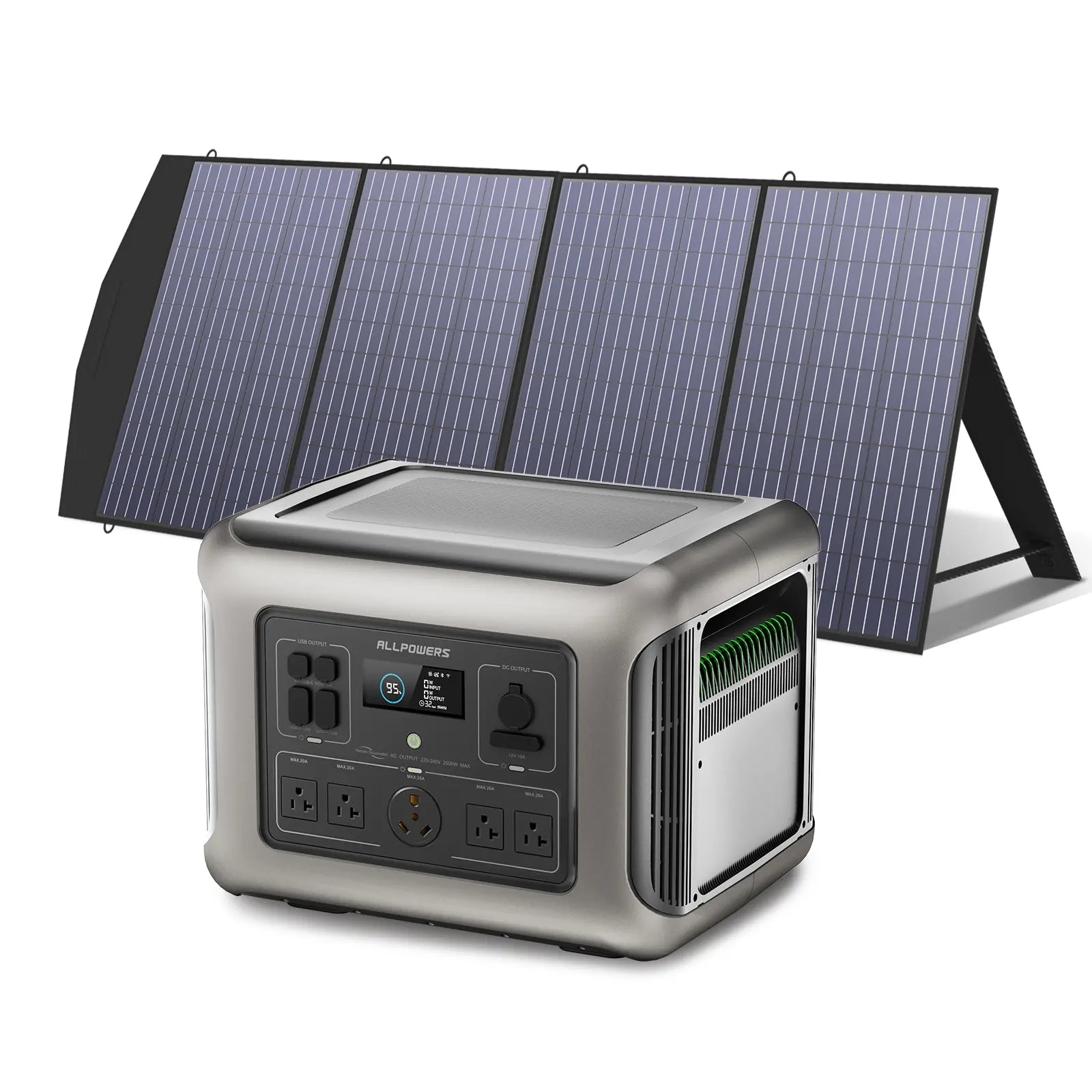 ALLPOWERS Solar Generator Kit 2500W Power Station 200W Solar Panel