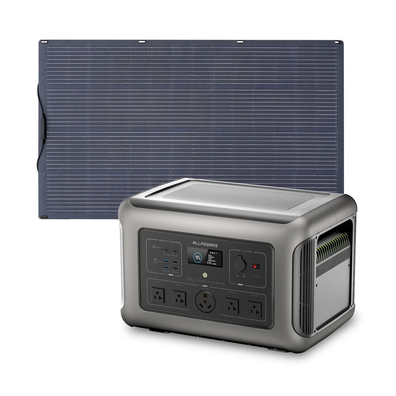 Solar Generator Kit 3200W Power Station 200W Flexible Solar Panel