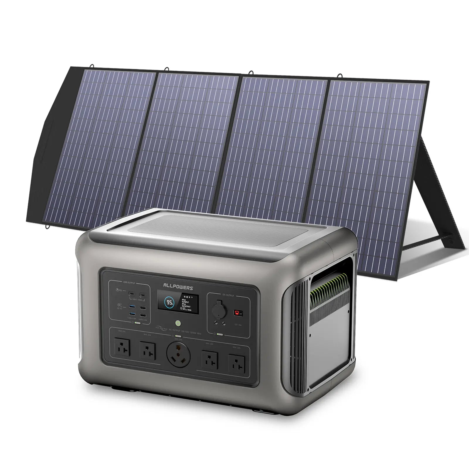 ALLPOWERS Solar Generator Kit 3200W Power Station 200W Solar Panel