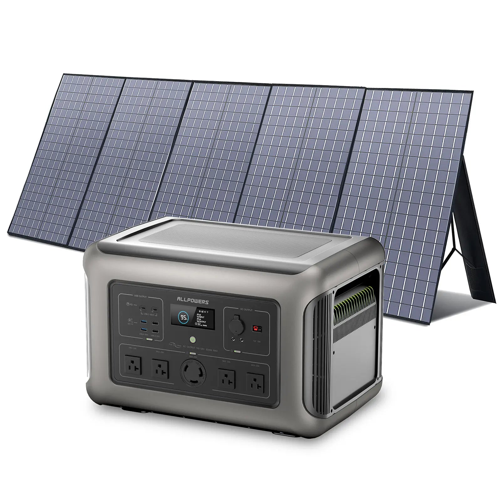 Solar Generator Kit 3200W Power Station 400W Solar Panel