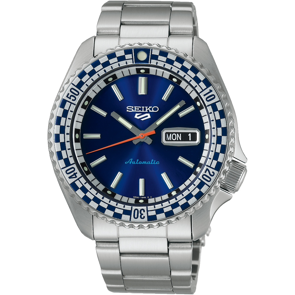 Seiko 5 Sports SRPK65K1 Blue Checker Flag Automatic Men’s Watch