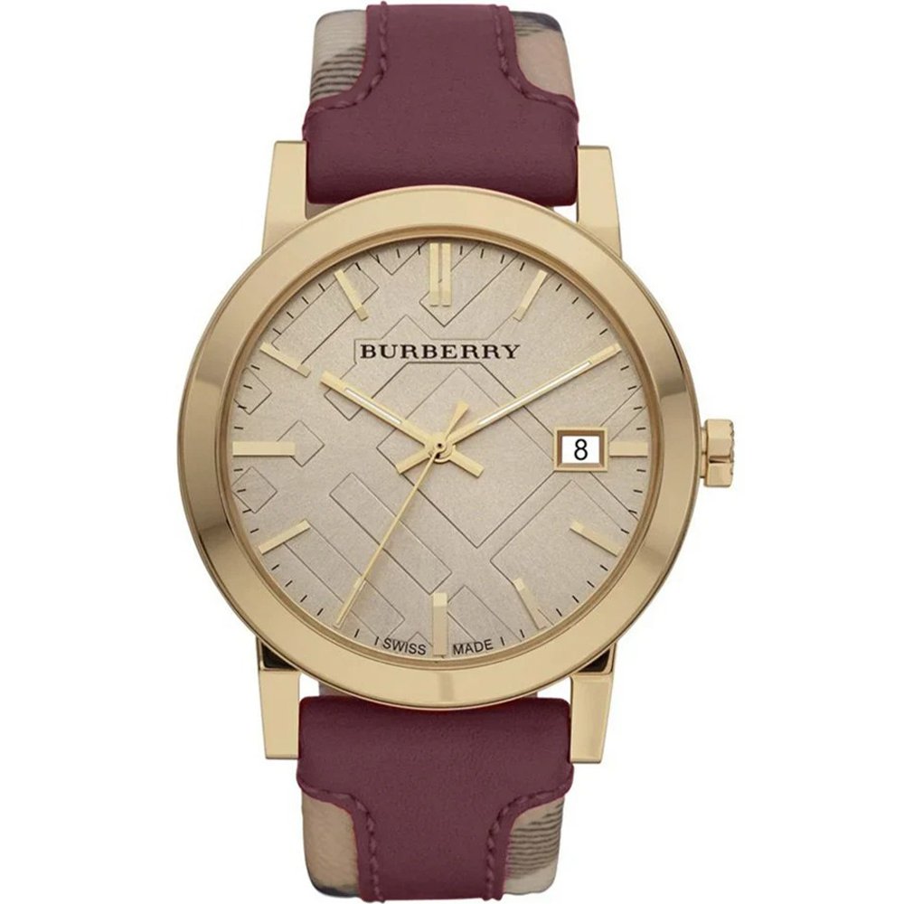 Burberry BU9017 Ladies Watch The City Check Champagne