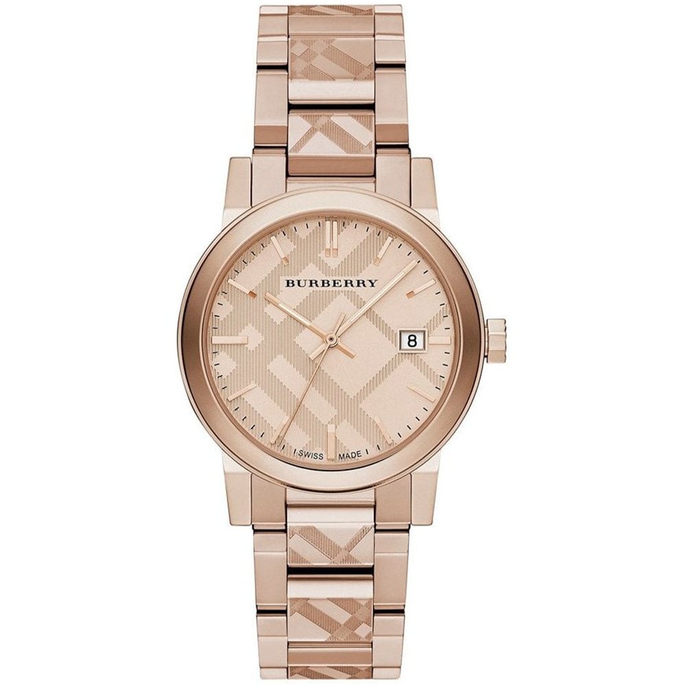 Burberry BU9039 Rose GoldTone Dial Stainless Steel Unisex Watch