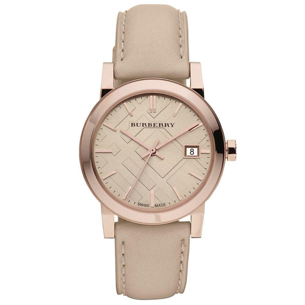 Burberry BU9109 Rose Gold Tone Beige Check Dial Women’s Watch