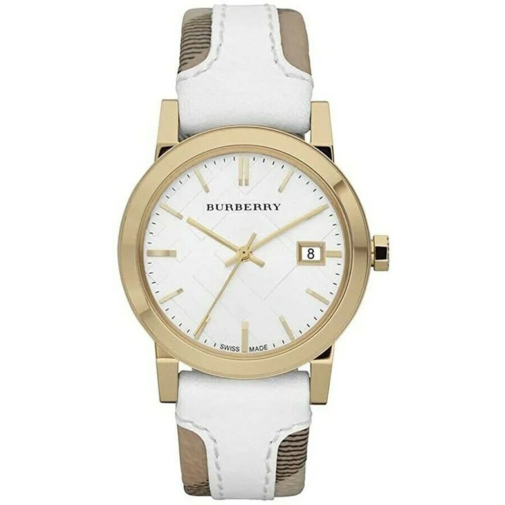 Burberry BU9110 Leather White Large Check Women’s Watch
