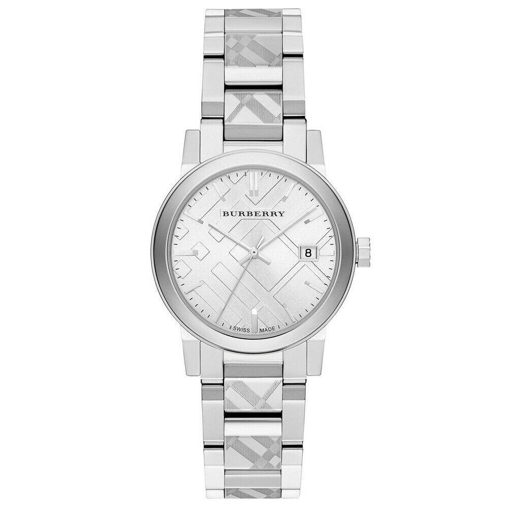 Burberry BU9144 Silver Check Stamped Dial Women’s Watch
