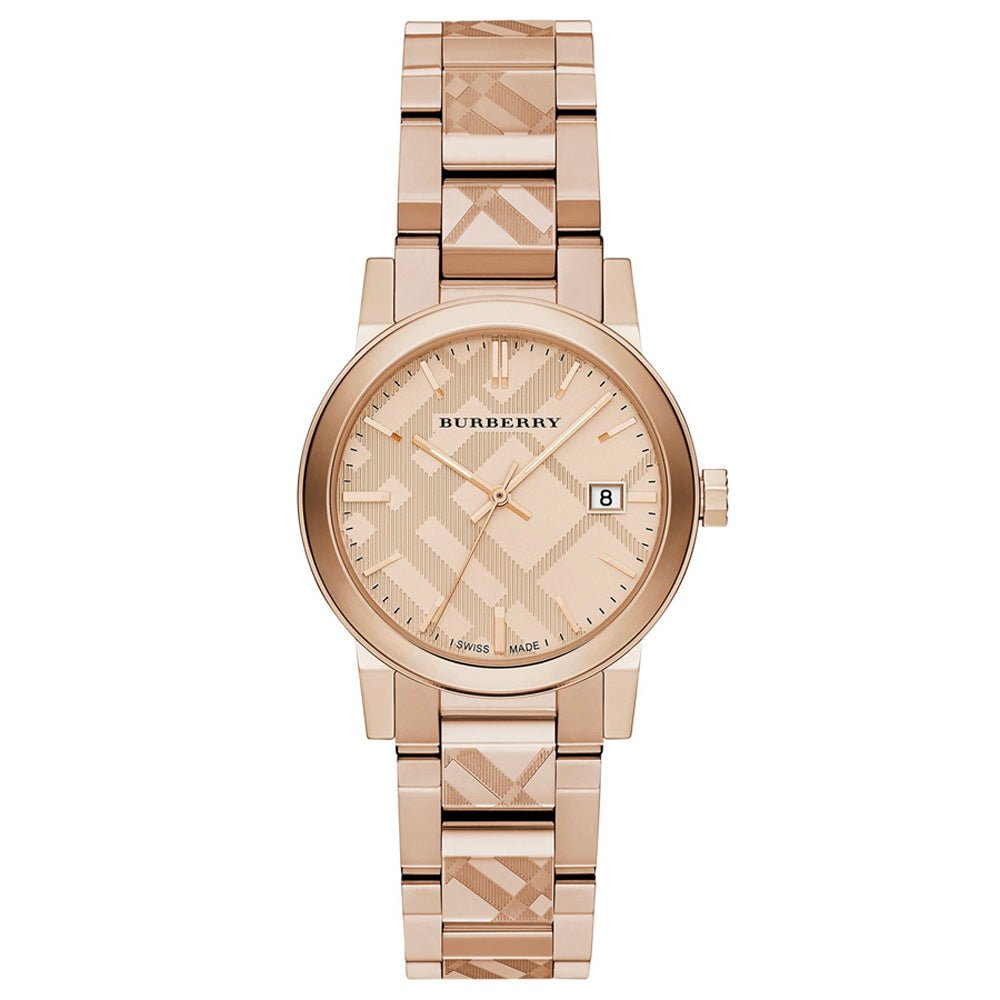 Burberry BU9146 The City Engraved Check Unisex Watch
