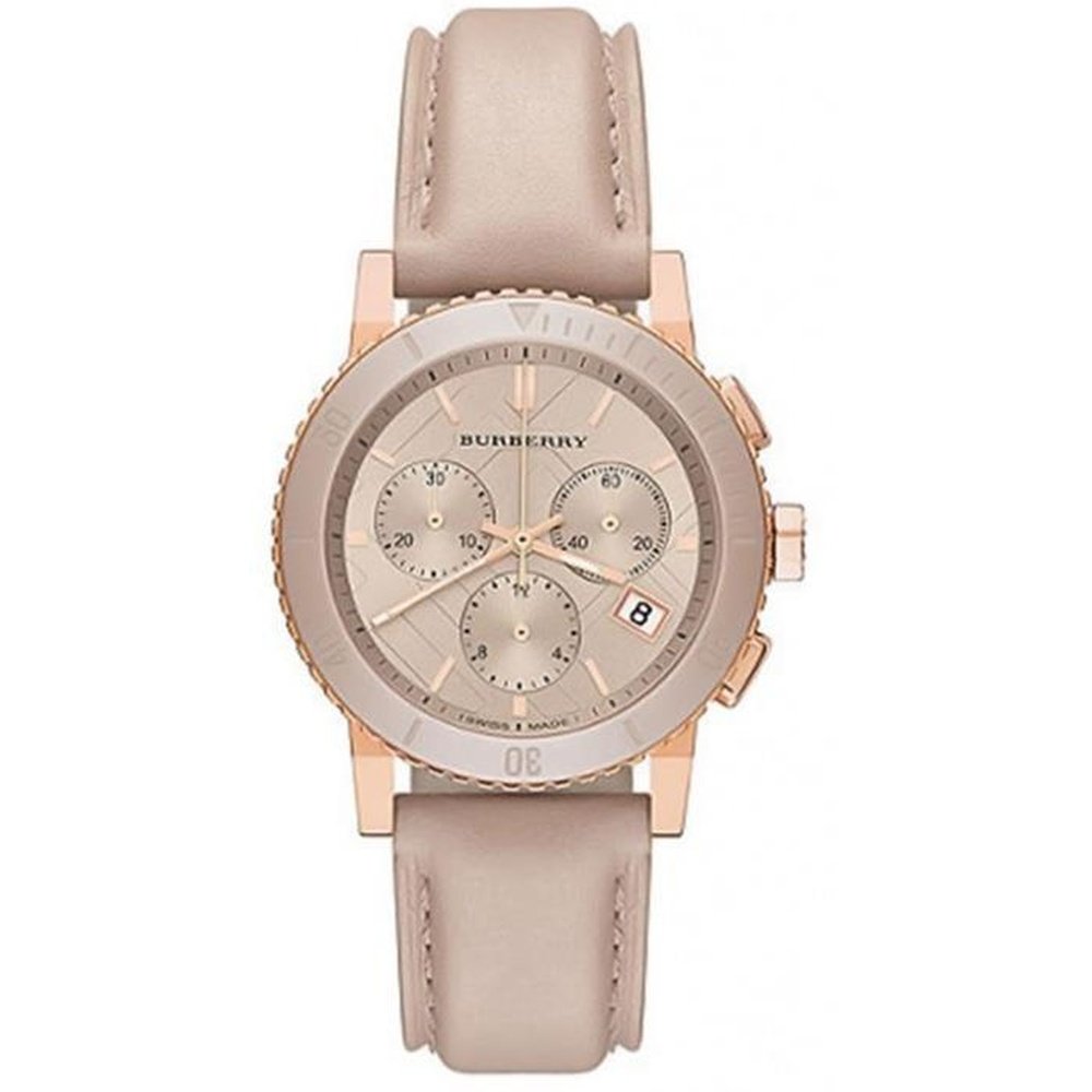 Burberry BU9704 Chronograph Rose Dial Rose gold-tone Women’s Watch
