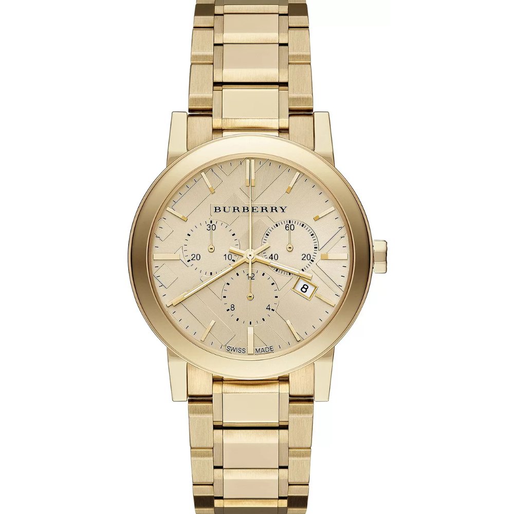 Burberry Bu9753 City Chronograph Gold Dial Men’s Watch