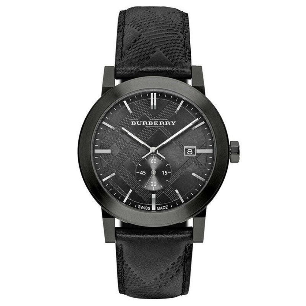 Burberry BU9906 City Black Leather Strap Men’s Watch