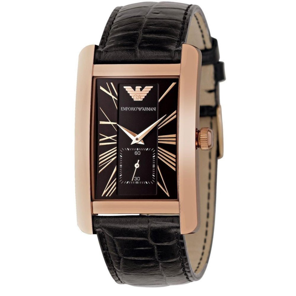 Emporio Armani AR0168 Rectangular Rose Gold Men’s Watch