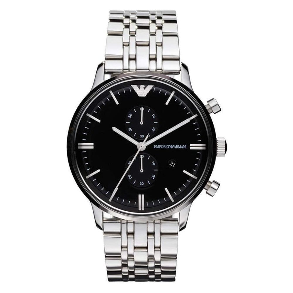 Emporio Armani AR0389 Chronograph Black Dial Men’s Watch