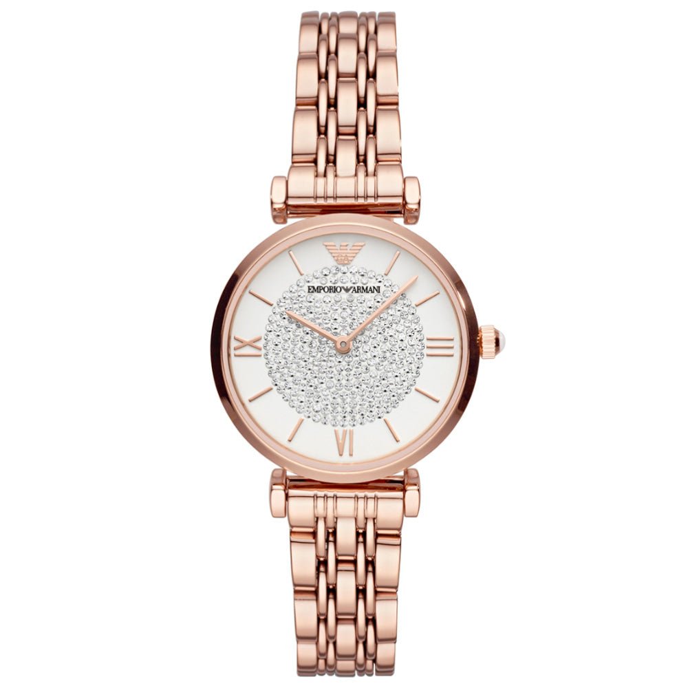 Emporio Armani AR11244 T-Bar Rose Gold Tone Ladies Watch