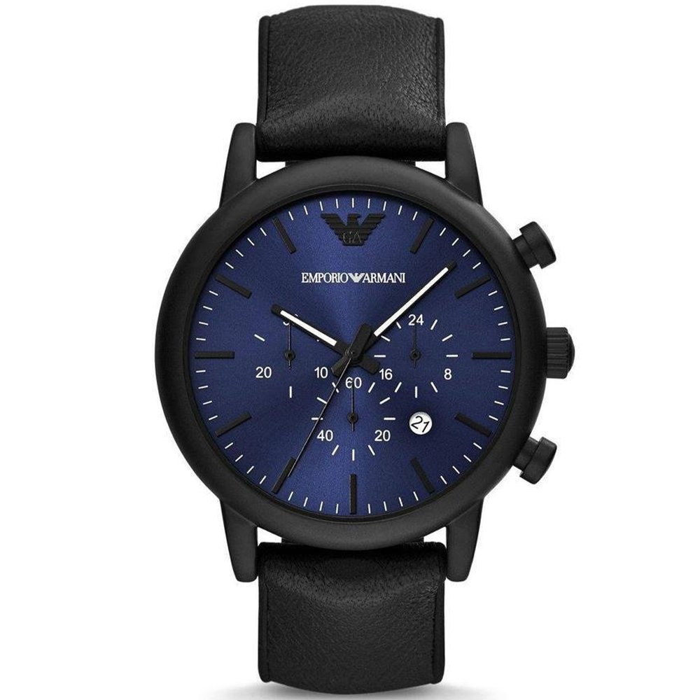 Emporio Armani AR11351 Chronograph Black Leather Men’s Watch