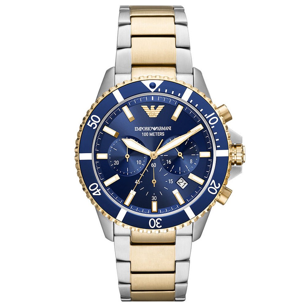 Emporio Armani AR11362 Chronograph Diver Two Tone Men’s Watch