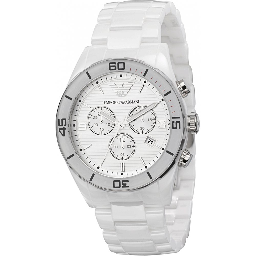 Emporio Armani AR1424 White Ceramica Men’s Watch