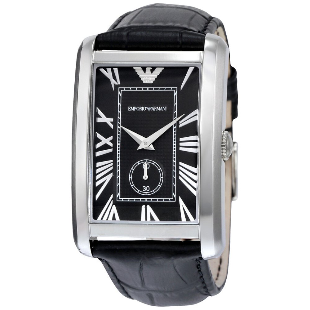 Emporio Armani AR1604 Rectangular Black Dial Men’s Watch