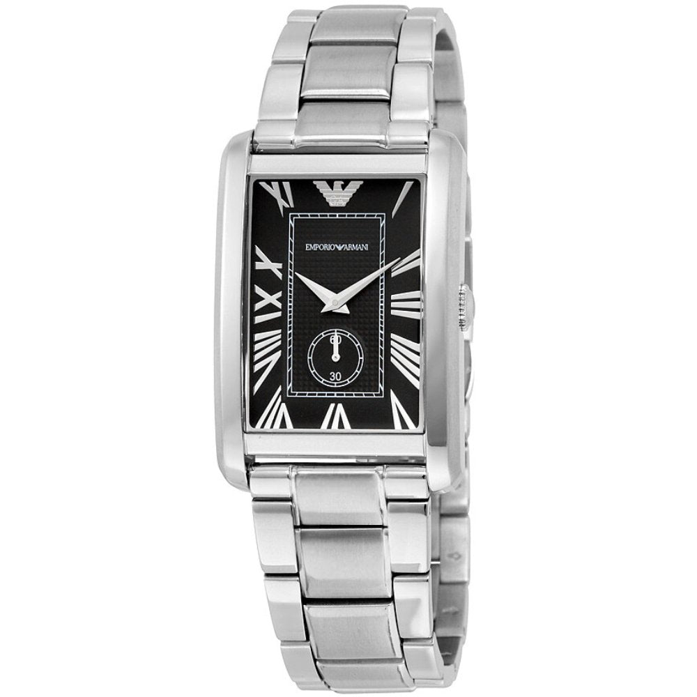 Emporio Armani AR1608 Rectangular Black Dial Men’s Watch