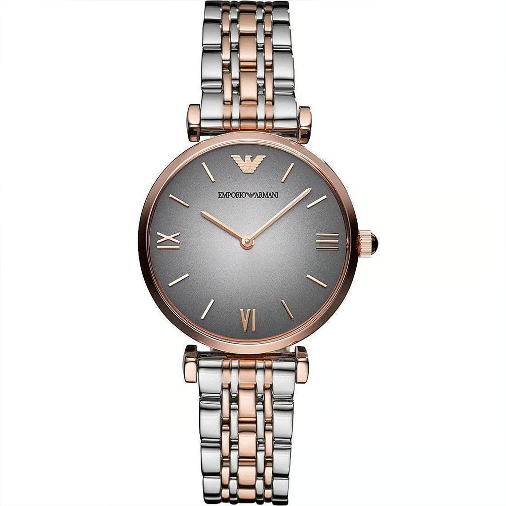 Emporio Armani AR1725 Ladies Watch Gianni T-Bar Two Tone