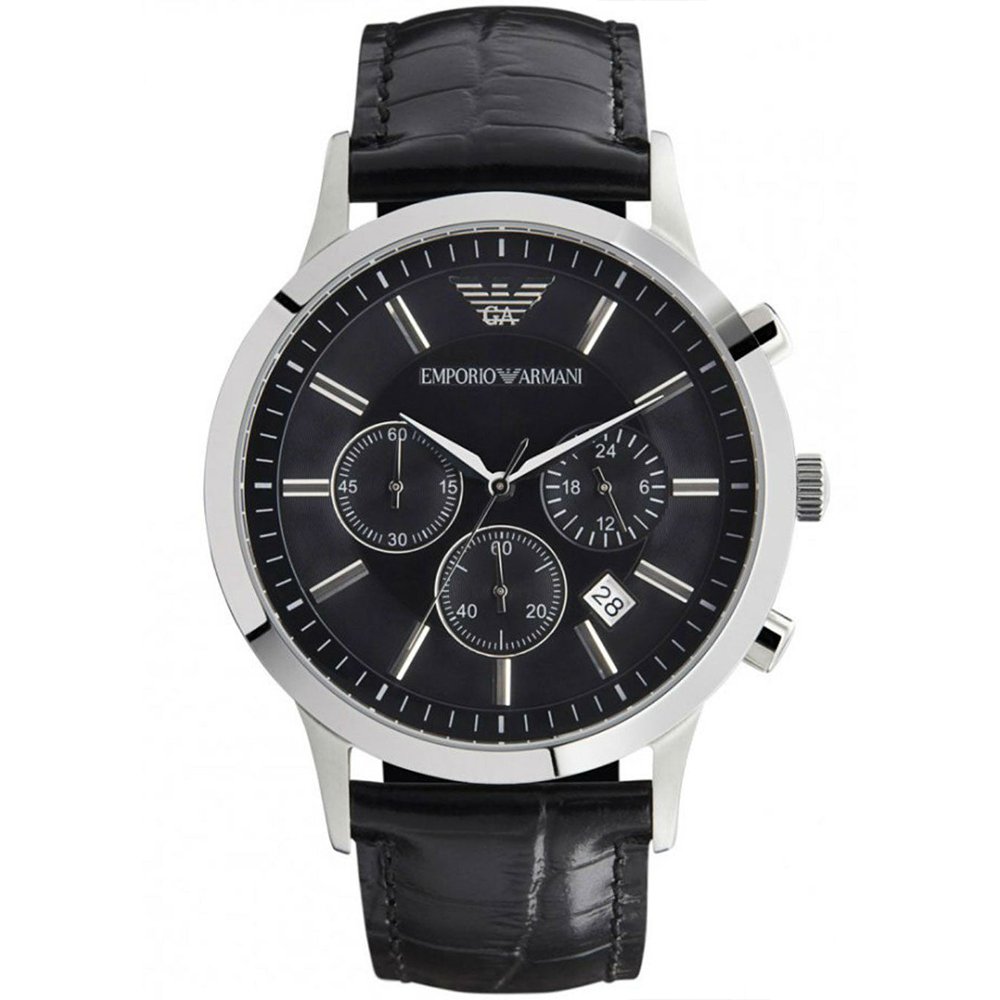 Emporio Armani AR2447 Men’s Renato Chronograph Watch Black